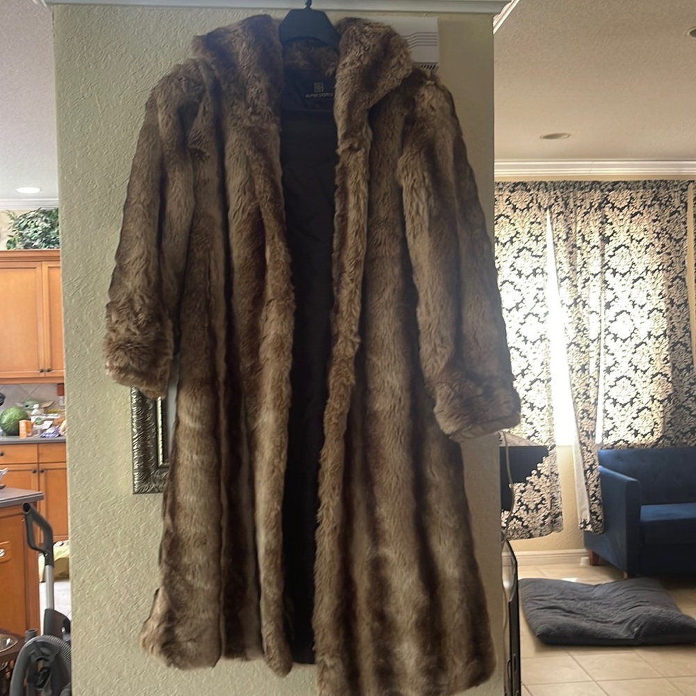 full length faux fur jacket